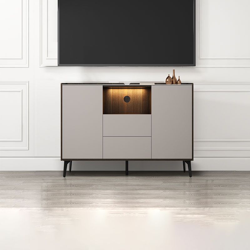Mueble TV de piedra estilo moderno Mueble TV con 2 puertas y 2 cajones