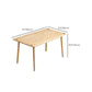 55.1 Inch Rectangular Natural Oak Dining Table Solid Wood Tabletop with 4 Legs