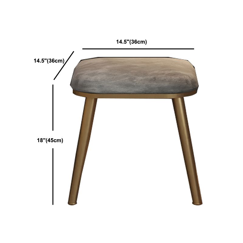 Luxurious 2 cajones de almacenamiento tocador con taburete acolchado en blanco/gris