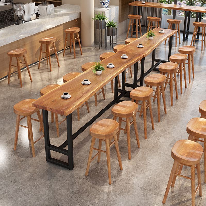 Solid Wood Dining Stool Contemporary Bar Stools with Footrest Clearhalo 'Bar Furniture' 'Bar Stools' 'bar_stools' 'furn' 'furn_bar_stools' 'Furniture' 'Kitchen & Dining Furniture' 1200x1200_475c69cb-0ee4-47ce-bbd4-aba95b014bbb
