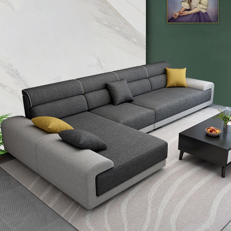 Scandinavian Modular Sectional Left Hand Facing Sofa for Apartment Clearhalo 'furn' 'furn_sectionals' 'Furniture' 'furniture_sectionals' 'Living Room Furniture' 'Sectionals' 1200x1200_475d3c0f-578a-410e-b9c7-5a971977b955