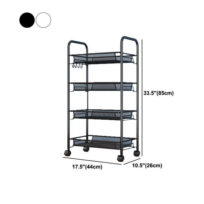 Libreria in stile moderno libreria aperta in metallo con ruote a terra per casa