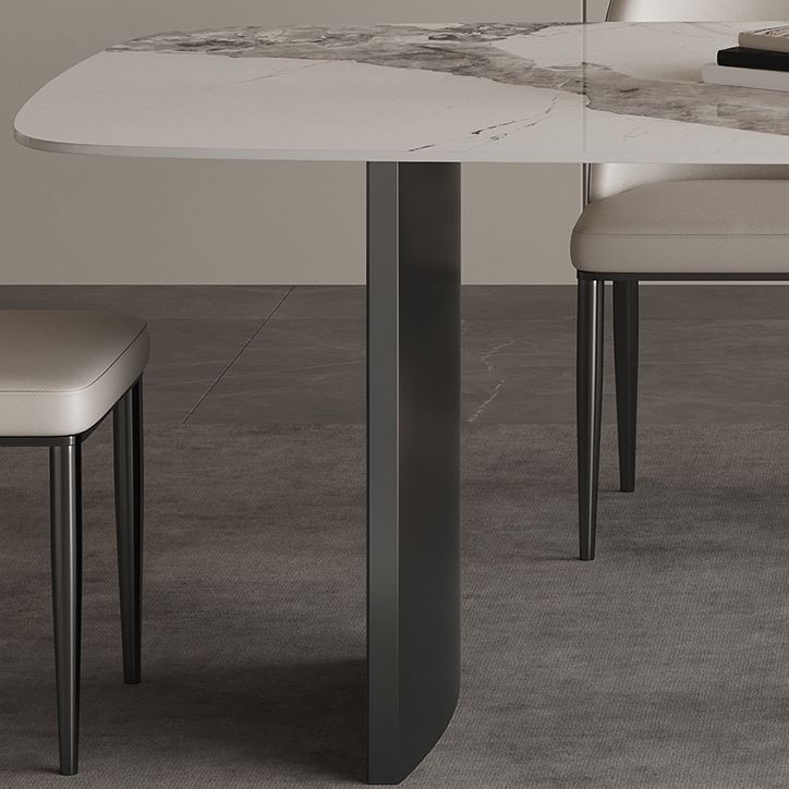 Ensemble de table à manger moderne en pierre 1/4/5/6 PCS PCS SETT avec chaises rembourrées