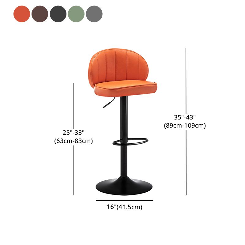 Modern Backrest Liftable Stool Steel Cashier Bar Stool with Leather Cushion Clearhalo 'Bar Furniture' 'Bar Stools' 'bar_stools' 'furn' 'furn_bar_stools' 'furniture_bar_stools' 'Kitchen & Dining Furniture' 'kitchen&dining_furn' 'kitchen' 'kitchen_furn' Furniture' 1200x1200_475e5ad1-36ba-46be-a3fd-0a81301f8197