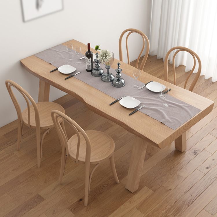 Contemporary Rectangle Shape Standard Dining Table Khaki Kitchen Dining Table with 4 Legs Base Clearhalo ' dining_table' 'Dining Tables & Seating' 'Dining Tables' 'furn' 'furn_dining_table' 'Furniture' 'furniture_dining_table' 'Kitchen & Dining Furniture' 'kitchen&dining_furn' 'kitchen' 'kitchen_dining_table' 1200x1200_475ee1c5-08f2-4057-b5f6-b433cc9589d7