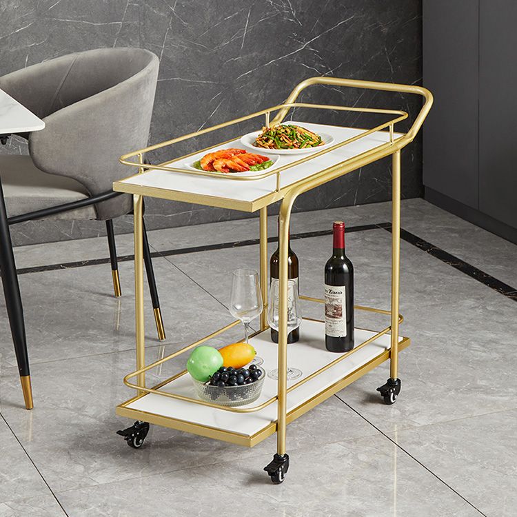 27.55" High Rolling Contemporary Prep Table Stone Prep Table for Restaurant