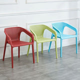 Plastic Scandinavian Kitchen Dining Room Chair Solid Back Armchair Clearhalo ' kitchen&dining_furn' 'Dining Chairs' 'Dining Tables & Seating' 'dining_chair' 'furn' 'furn_dining_chair' 'Furniture' 'furniture_dining_chair' 'Kitchen & Dining Furniture' 'kitchen' 1200x1200_4762fbe1-422e-4125-bd65-ebc5dcd3445b