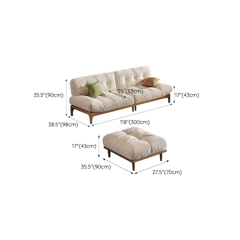 Tropical White Tufted Armless Living Room Faux Leather Seating Clearhalo 'furn' 'furn_sofas' 'Furniture' 'Living Room Furniture' 'Sofa' 'sofas' 1200x1200_4764af5a-7a18-477d-a370-88a00efce5ef
