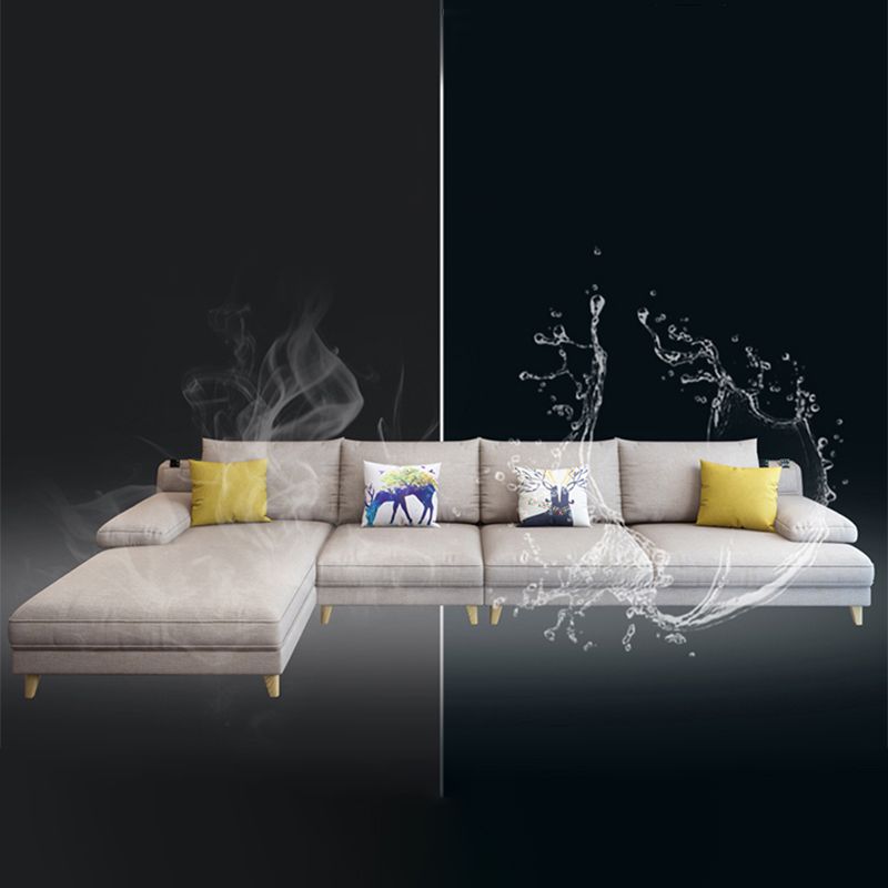 34.6"High Pillow Top Arm Sectional Contemporary Cushion Back for Living Room Clearhalo 'furn' 'furn_sectionals' 'Furniture' 'furniture_sectionals' 'kitchen' 'kitchen_sectionals' 'Living Room Furniture' 'Sectionals' 1200x1200_47667712-c1d6-42bb-923c-534ed479dfe0