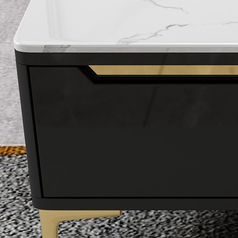 Gabinete de televisión de almacenamiento de TV de piedra estilo glam.