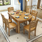 Modern Style Square Dining Table Solid Wood Butterfly Leaf Dining Table