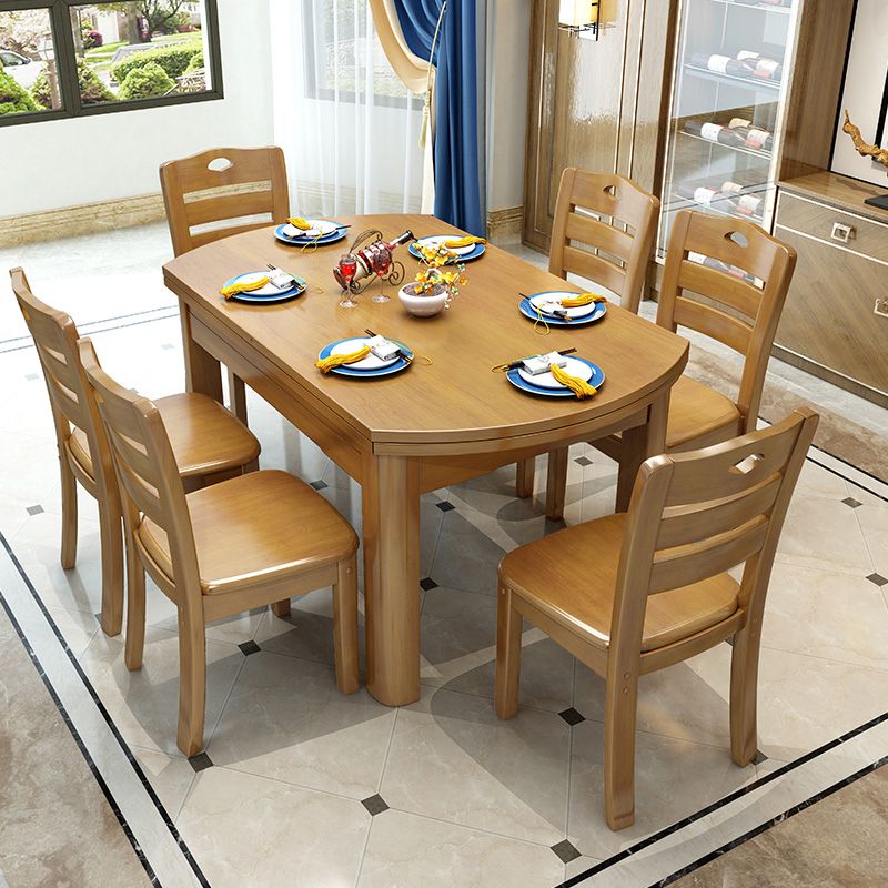 Modern Style Square Dining Table Solid Wood Butterfly Leaf Dining Table