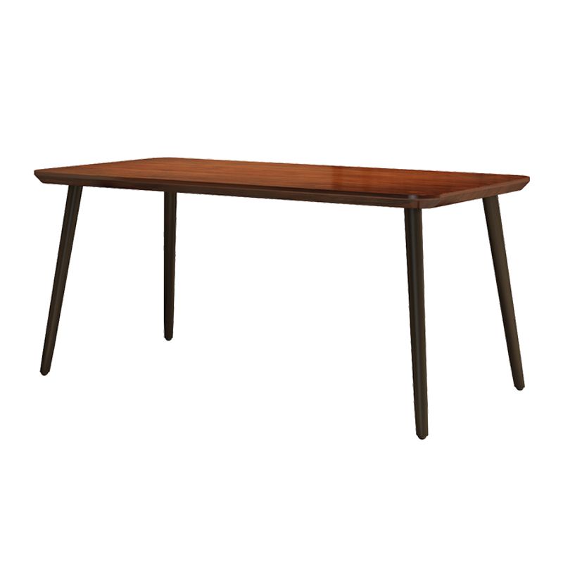 Solid Wood Industrial Dining Table Brown Rectangle Table with Black Frame for Dinning Room Clearhalo ' dining_table' 'Dining Tables & Seating' 'Dining Tables' 'furn' 'furn_dining_table' 'Furniture' 'furniture_dining_table' 'Kitchen & Dining Furniture' 'kitchen&dining_furn' 'kitchen' 'kitchen_dining_table' 1200x1200_4767cb47-5a40-411f-a6d9-67aa2194fae1