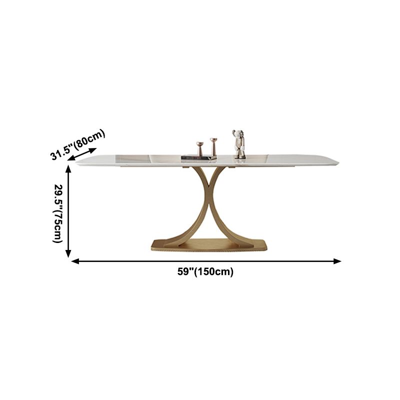 Stone Dining Site Table Traditional Luxury Rectangle Dining Table with Pedestal Base Clearhalo ' dining_table' 'Dining Tables & Seating' 'Dining Tables' 'furn' 'furn_dining_table' 'Furniture' 'furniture_dining_table' 'Kitchen & Dining Furniture' 'kitchen&dining_furn' 'kitchen' 'kitchen_dining_table' 1200x1200_4767e2c2-0d04-406f-a46e-313fe77d9999