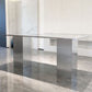 Stainless Steel Dining Table Rectangle Modern Dinner Table for Dining Room