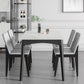 Modern White Dining Table with 4 Legs Rectangle Slate Dining Table Clearhalo 'Dining Tables & Seating' 'Dining Tables' 'dining_table' 'furn' 'furn_dining_table' 'Furniture' 'furniture_dining_table' 'Kitchen & Dining Furniture' 'kitchen' 'kitchen_dining_table' 1200x1200_476b43c5-6c14-4a39-a179-dba89af49cd0