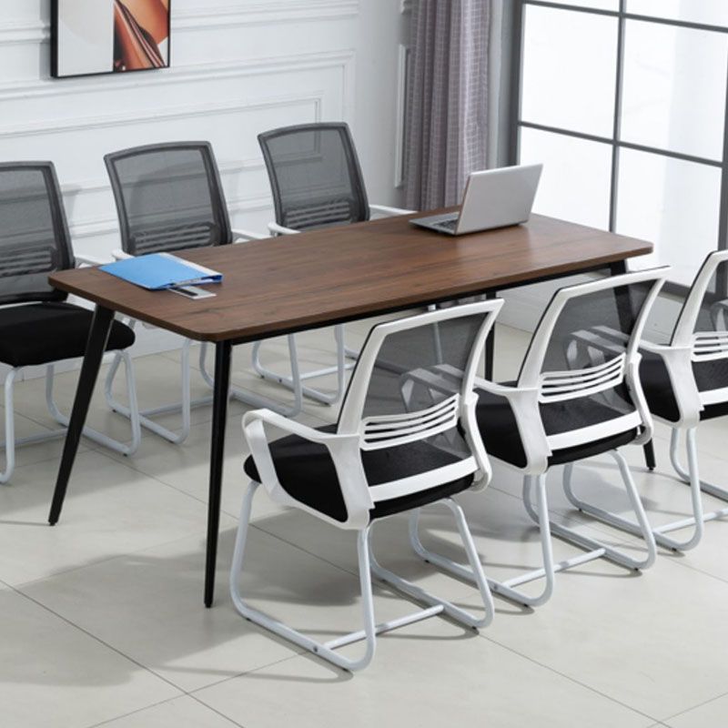 Moderne Fixed Arms Conference Chair Mesh Back Desk Chair für Büro