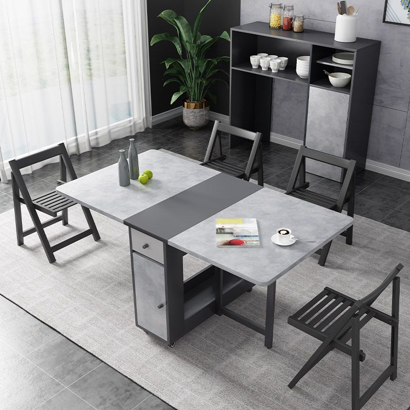 MDF Dining Table Modern Style Rectangle Multifunctional Table for Dining Room Clearhalo ' dining_table' 'Dining Tables & Seating' 'Dining Tables' 'furn' 'furn_dining_table' 'Furniture' 'furniture_dining_table' 'Kitchen & Dining Furniture' 'kitchen&dining_furn' 'kitchen' 'kitchen_dining_table' 1200x1200_476bba69-f6ba-4f99-9f96-1d2fd8519099