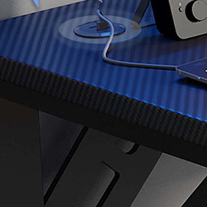 Escritorio de escritorio de oficina de madera contemporánea escritorio de computadora con base de metal