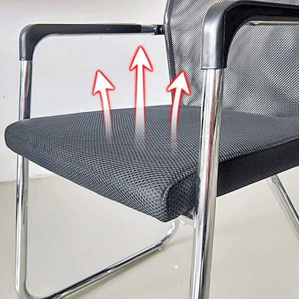 Contemporary Conference Chair Ergonomic No Wheels Office Chair Clearhalo 'furn' 'furn_office_chair' 'Furniture' 'Office Chairs' 'Office Furniture' 'office_chair' 1200x1200_476bf3a7-6d35-4b62-aee1-5208e754997e