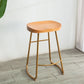 Modern Solid Wood Dining Stool Footrest Indoor Contoured Seat Counter-height Stool