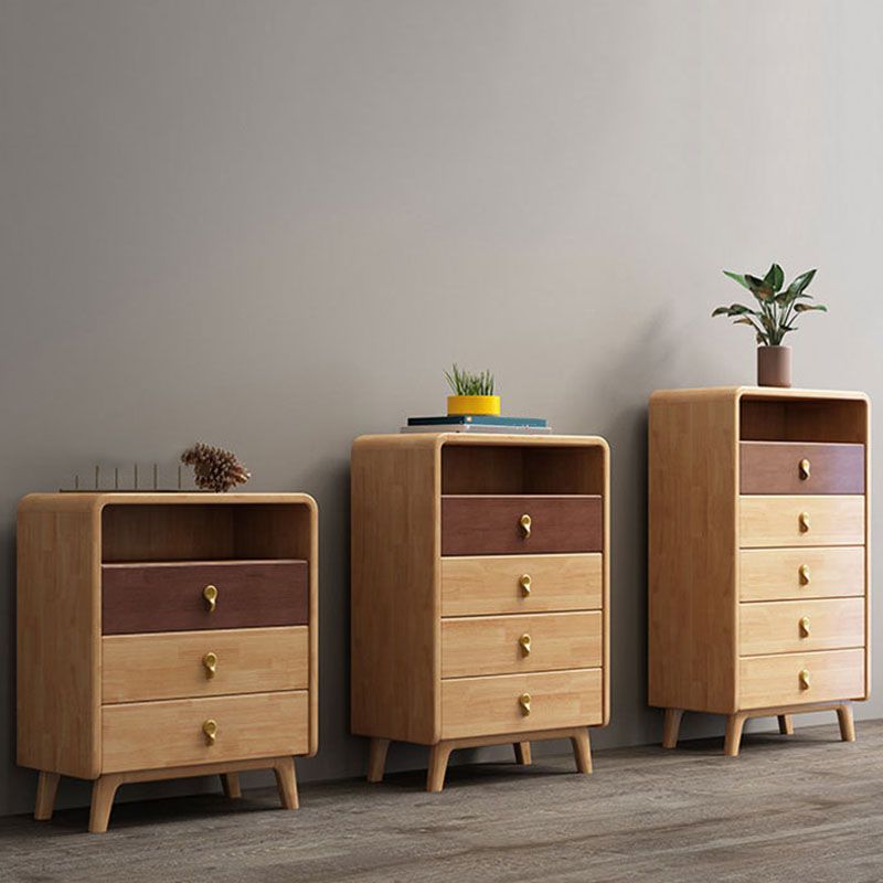 Contemporary Glam Rubber Wood Storage Chest Home Chest with Drawers Clearhalo 'Bedroom Furniture' 'Dressers & Chests' 'dressers_chests' 'furn' 'furn_dressers_chests' 'Furniture' 1200x1200_476e99f2-d78e-42a2-a120-15c10a681d06