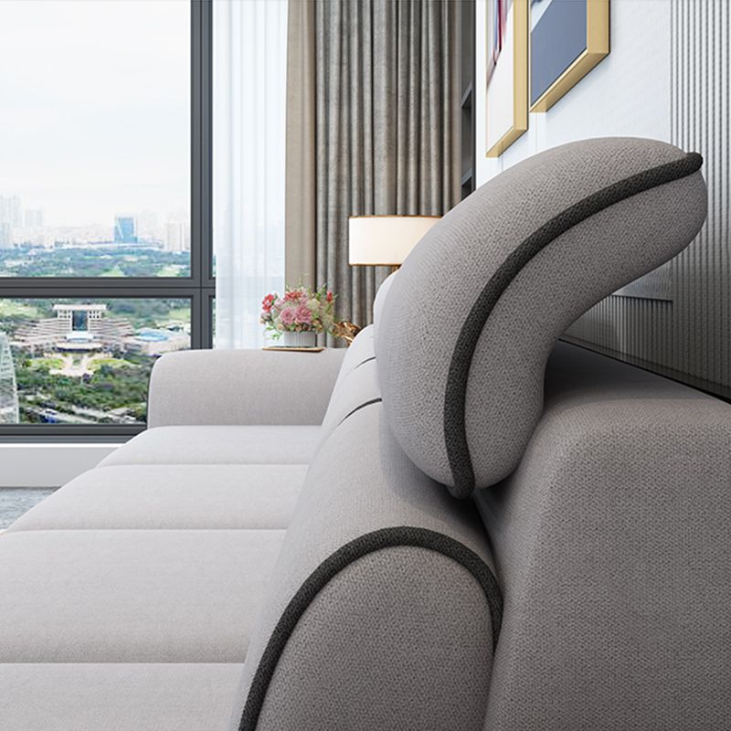 Contemporary L-Shape Sectional with Storage and USB for Apartment Clearhalo 'furn' 'furn_sectionals' 'Furniture' 'furniture_sectionals' 'kitchen' 'kitchen_sectionals' 'Living Room Furniture' 'Sectionals' 1200x1200_476eb34b-25cd-472a-8a1a-69ef613024ff