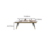 Glam 1/4/5/6/7 Pieces Rectangle Dining Table Set with Sintered Stone Top White Dinette Set Clearhalo 'Dining Room Sets' 'Dining Tables & Seating' 'dining_room_set' 'furn' 'furn_dining_room_set' 'Furniture' 'furniture_dining_room_set' 'Kitchen & Dining Furniture' 'kitchen&dining_furn' 'kitchen' 1200x1200_476f8533-217e-4baf-a7b0-ffae1abbb9bc