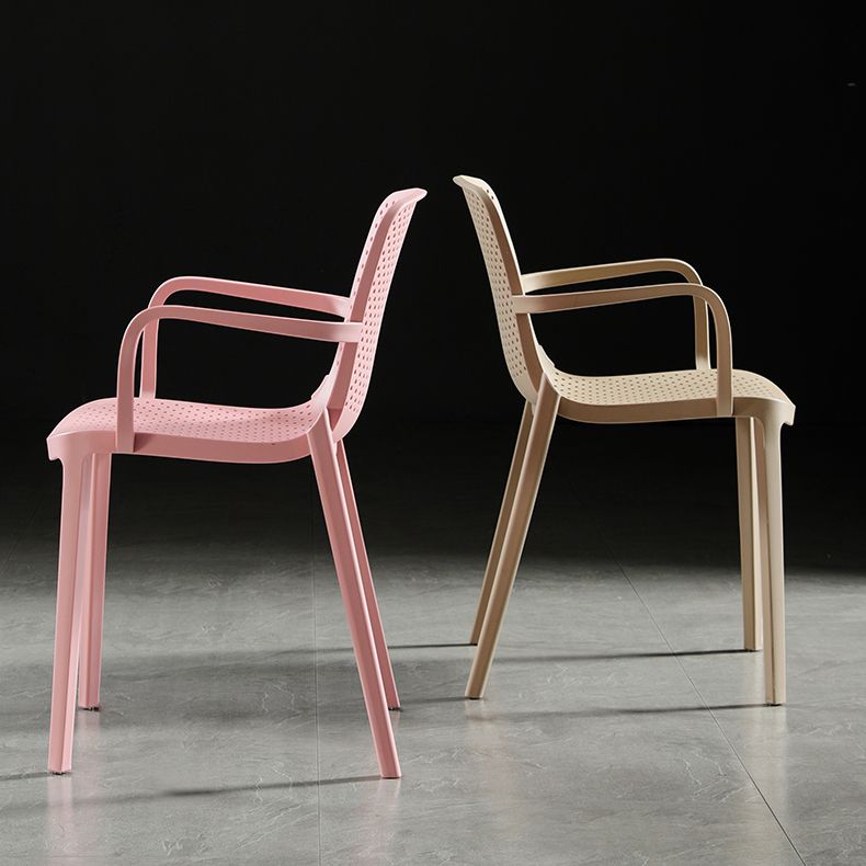 Modern Plastic Contemporary Kitchen Chair Arm Solid Back Dining Room Chair Clearhalo 'Dining Chairs' 'Dining Tables & Seating' 'dining_chair' 'furn' 'furn_dining_chair' 'Furniture' 'furniture_dining_chair' 'Kitchen & Dining Furniture' 1200x1200_47720d7d-8b73-4d32-8b15-5fc723077ac7