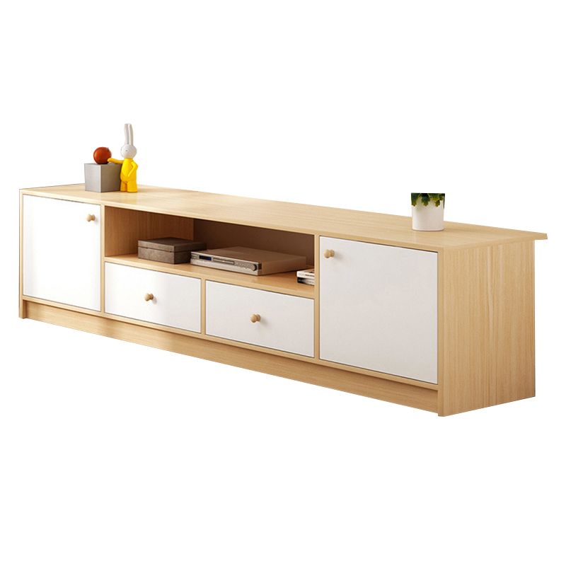 Scandinavian Style TV Stand Wood Open Storage Stand Console with Shelf Clearhalo 'furn' 'furn_tv_stands_entertainment_centers' 'Furniture' 'Living Room Furniture' 'TV Stands & Entertainment Centers' 'TV Stands & Media Storage Furniture' 'tv_stands_entertainment_centers' 1200x1200_477223dd-ffa5-4ee3-8f87-de21ed45fc3c