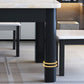 Contemporary Style Rectangle Marble Fixed Dinner Table with 4 Legs Clearhalo 'Dining Tables & Seating' 'Dining Tables' 'dining_table' 'furn' 'furn_dining_table' 'Furniture' 'Kitchen & Dining Furniture' 1200x1200_4772f16f-df30-4545-a0e9-93cae0e76740