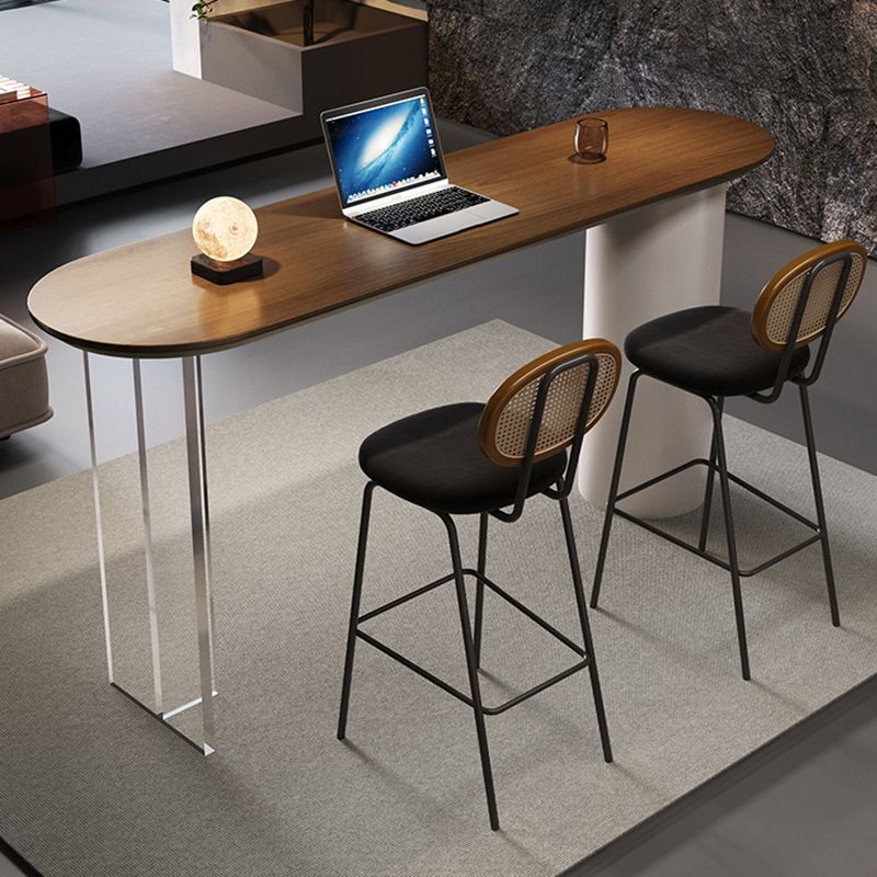 Moderne stijl ovale balk tabel 1/2/3 stuks houten balktafel ingesteld voor keuken