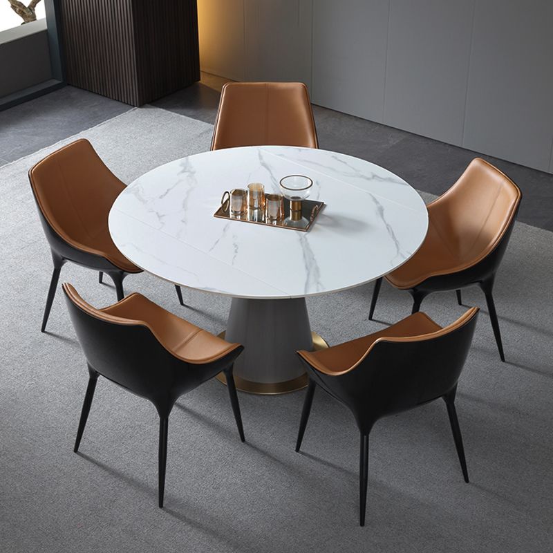 Modern Leather Dining Room Chair Arm Metal Dining Chairs for Restaurant Clearhalo ' kitchen&dining_furn' 'Dining Chairs' 'Dining Tables & Seating' 'dining_chair' 'furn' 'furn_dining_chair' 'Furniture' 'furniture_dining_chair' 'Kitchen & Dining Furniture' 'kitchen' 1200x1200_477563fc-d890-4216-9256-48c8e4eee295