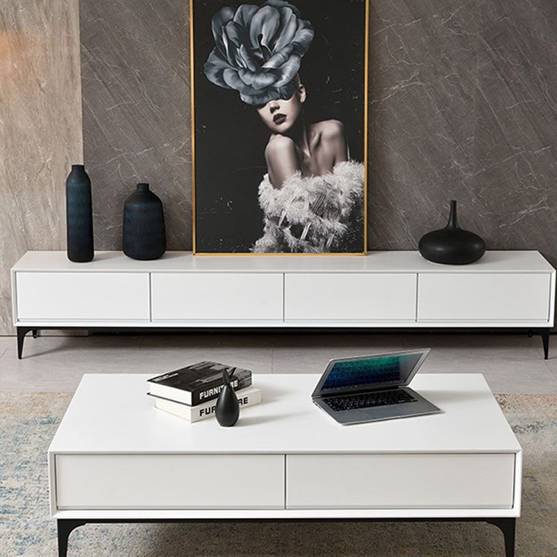Consola de medios contemporánea 3/4 cajones consola de medios de televisión