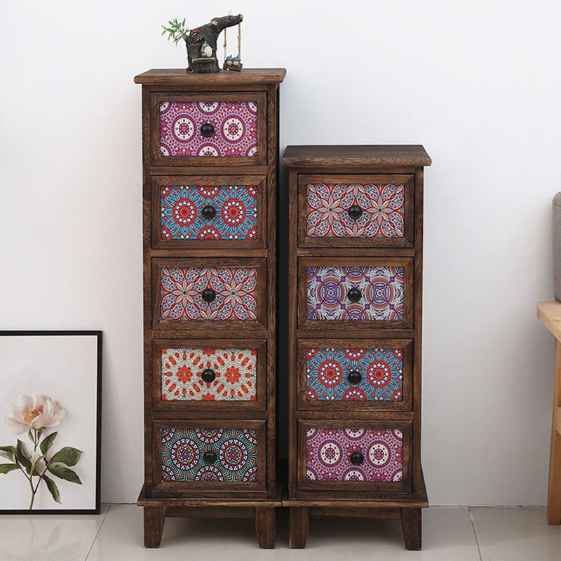 Chef d'accent moderne du milieu du siècle 11.81 "Coffre standard du rectangle de large avec des tiroirs