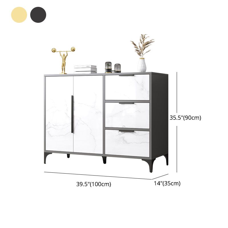 Sideboard in legno ingegnerizzato contemporaneo con porte per sala da pranzo