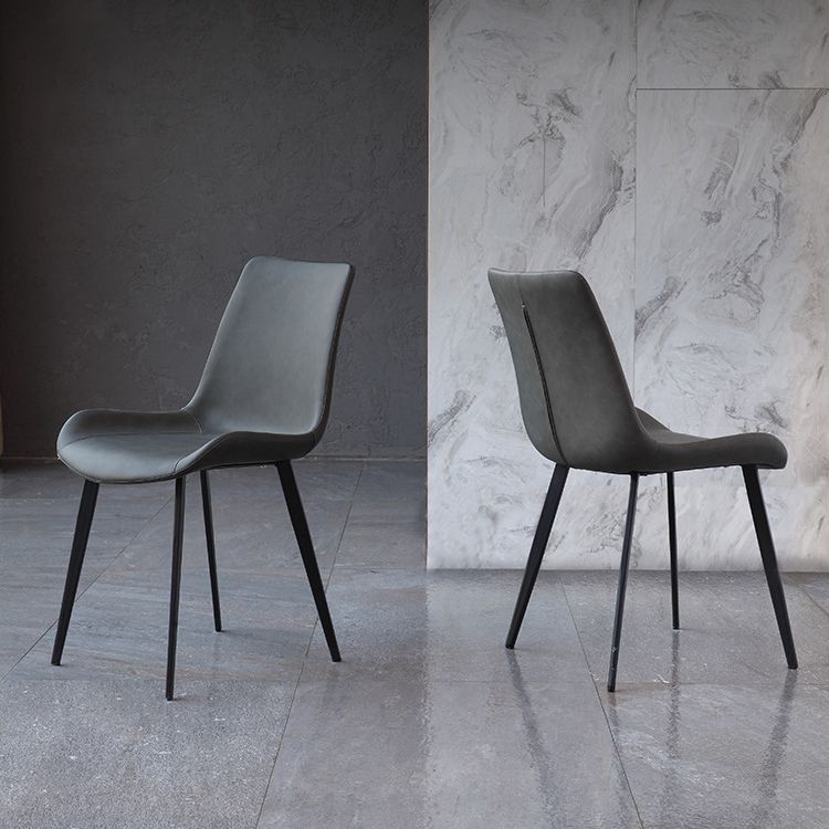 Industrial Metal Kitchen Dining Room Side Chair Solid Back Chair Clearhalo ' kitchen&dining_furn' 'Dining Chairs' 'Dining Tables & Seating' 'dining_chair' 'furn' 'furn_dining_chair' 'Furniture' 'furniture_dining_chair' 'Kitchen & Dining Furniture' 'kitchen' 1200x1200_4779b075-890b-4c9b-b0cd-e0e58634c777