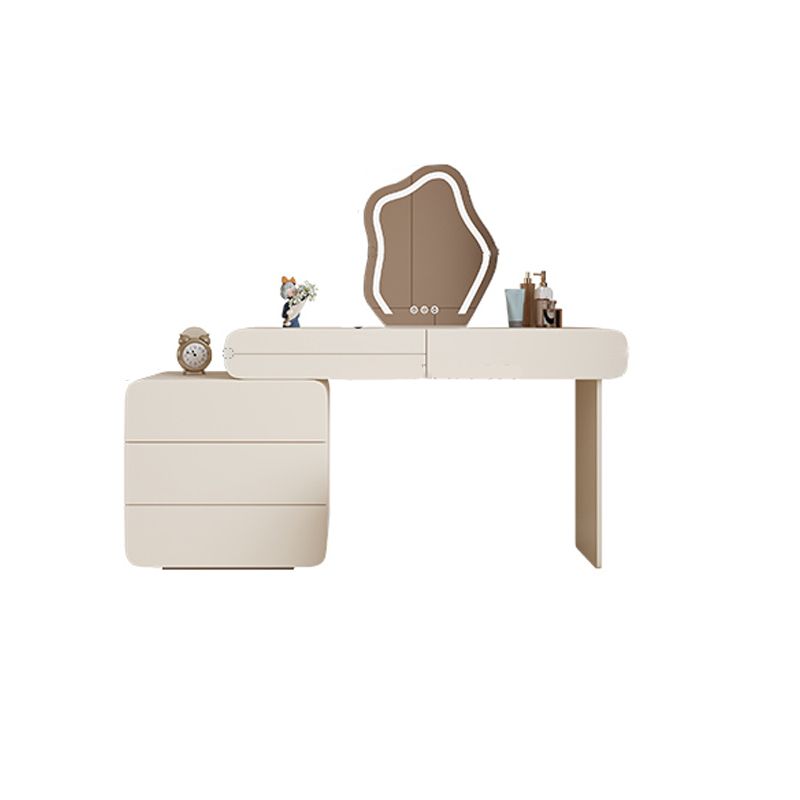 15,75 "MAQUE-UP Vanité de maquillage blanc Table de bureau de vanité avec 6 tiroirs