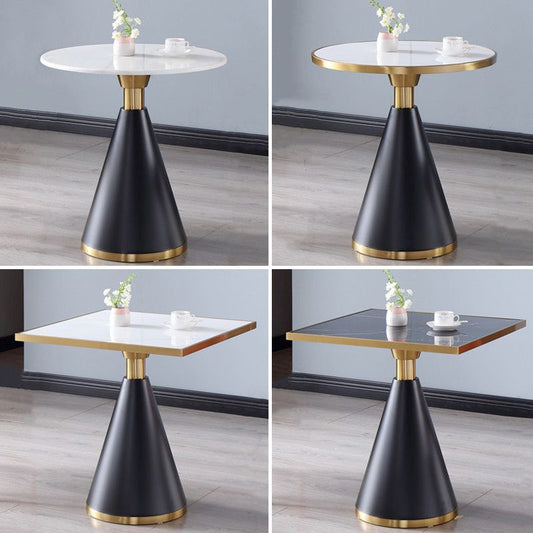 Round Shape Luxury Dining Table Three-Color Fixed Table with Sintered Stone