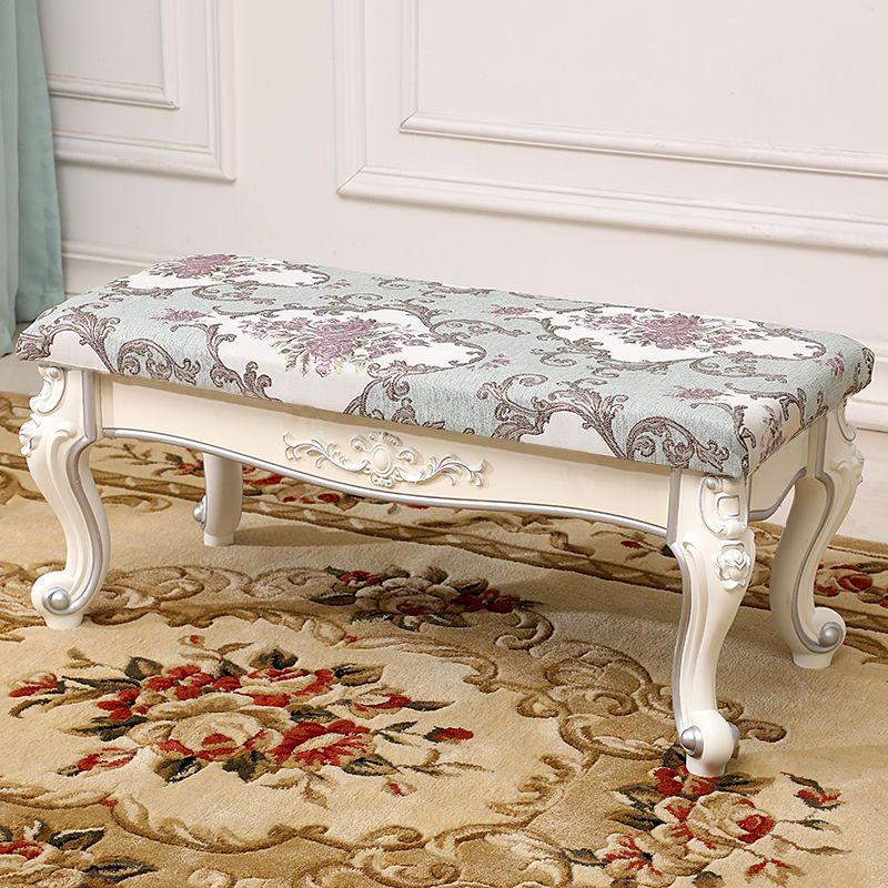 13.8" W Victorian Wood Seating Bench Cushioned Entryway Bench Clearhalo 'Benches' 'Chairs & Seating' 'furn' 'furn_benches' 'Furniture' 'Living Room Furniture' 1200x1200_477b2831-34d9-40a6-b6f4-41a39a9f177a