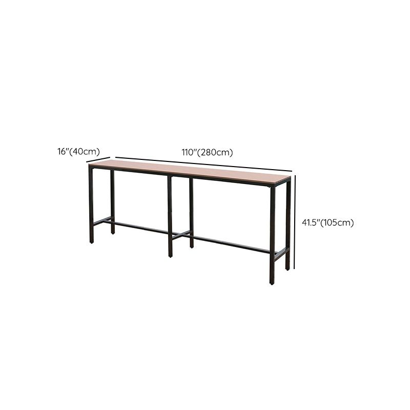 Industrial Metal Base Bar Table Pub Height Dining Table for Patio Use Clearhalo 'Bar Furniture' 'Bar Tables' 'bar_tables' 'furn' 'furn_bar_tables' 'Furniture' 'Kitchen & Dining Furniture' 1200x1200_477bc926-7b03-4fed-8d58-35c1d15300ad