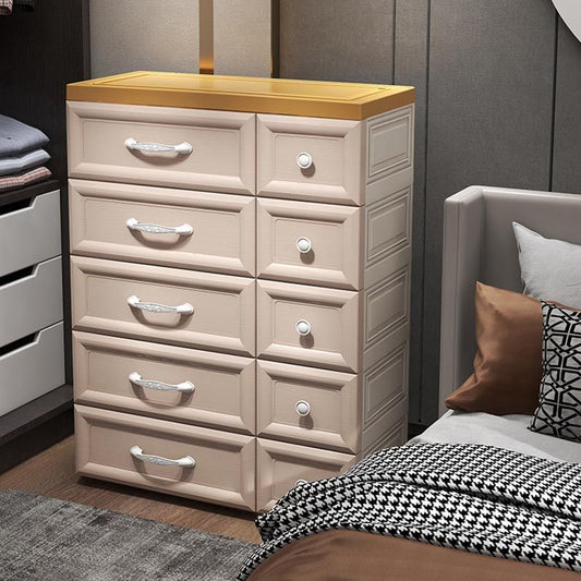 10-drawer Storage Cabinet Contemporary Plastic Wardrobe Armoire