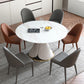 Glam 1/4/5/7 Pieces Scalable Dinette Set with White Sintered Stone Round Dining Table Set Clearhalo 'Dining Room Sets' 'Dining Tables & Seating' 'dining_room_set' 'furn' 'furn_dining_room_set' 'Furniture' 'furniture_dining_room_set' 'Kitchen & Dining Furniture' 1200x1200_477d94d8-74dd-4c80-beea-eea422a4d50e