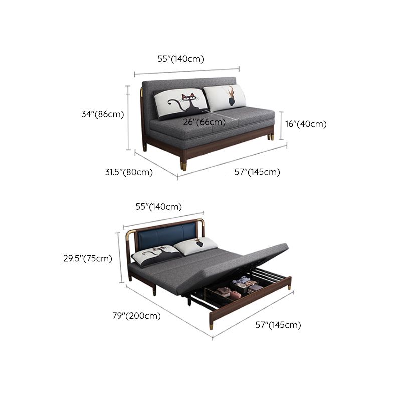 Contemporary Cotton Blend Sleeper Sofa Wood Frame Armless Sofa Bed Clearhalo 'furn' 'furn_futons' 'Furniture' 'Futons & Daybeds' 'Futons' 'Living Room Furniture' 1200x1200_477e5fbe-0315-4734-9a0f-46cefef22ee7