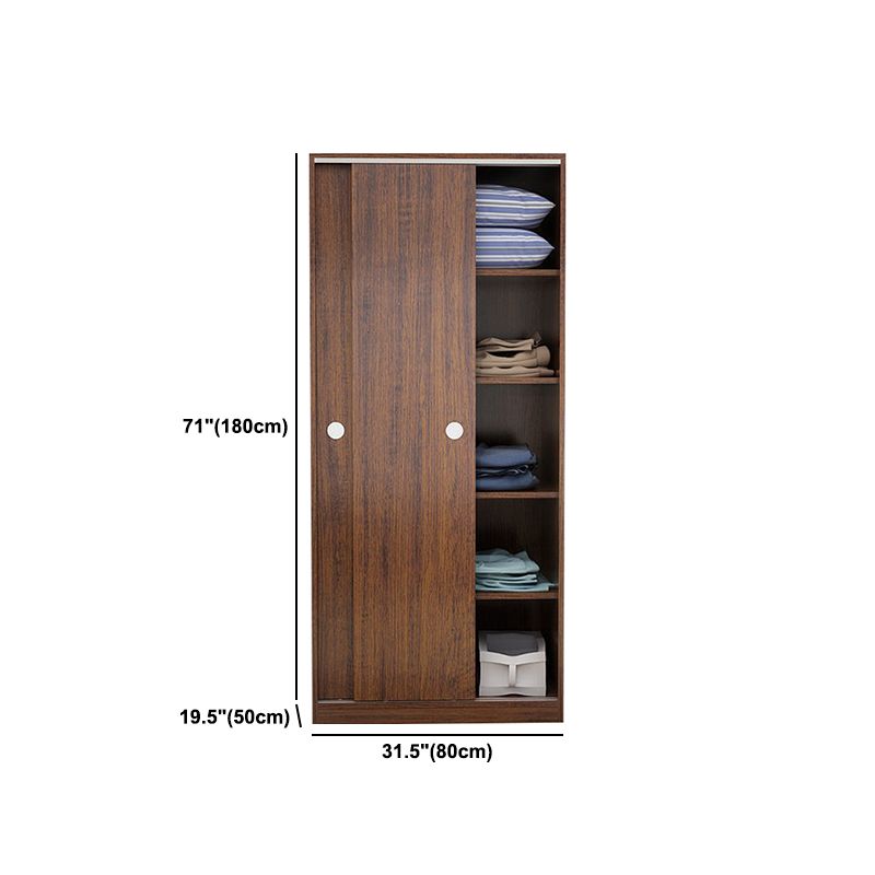 Twee deuren garderobe armoire moderne gemeten houten garderobe kast