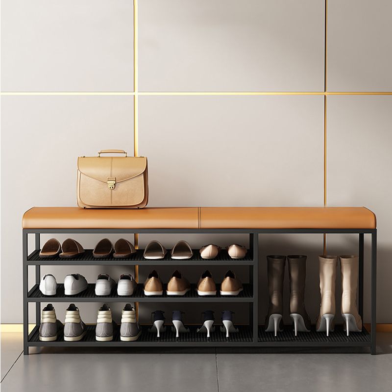 Modern Cushioned Seating Bench Rectangle Shoe Storage Entryway Bench Clearhalo 'Benches' 'Chairs & Seating' 'furn' 'furn_benches' 'Furniture' 'Living Room Furniture' 1200x1200_477e726e-c6a0-4401-be6b-5559bcab356c