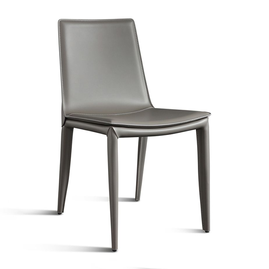 Simple Design Leather Chairs Dining Room Solid Back Side Chair (Set of 2) Clearhalo ' kitchen&dining_furn' 'Dining Chairs' 'Dining Tables & Seating' 'dining_chair' 'furn' 'furn_dining_chair' 'Furniture' 'furniture_dining_chair' 'Kitchen & Dining Furniture' 'kitchen' 1200x1200_477facc4-8273-41af-90d8-1a8781241cd9