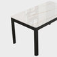 Modern Sintered Stone Dining Table Rectangular Table with Metallic Four-leg Clearhalo ' dining_table' 'Dining Tables & Seating' 'Dining Tables' 'Furniture' 'furniture_dining_table' 'Kitchen & Dining Furniture' 'kitchen&dining_furn' 'kitchen' 'kitchen_dining_table' 1200x1200_477fc531-1fab-431e-b47a-12ca61305320