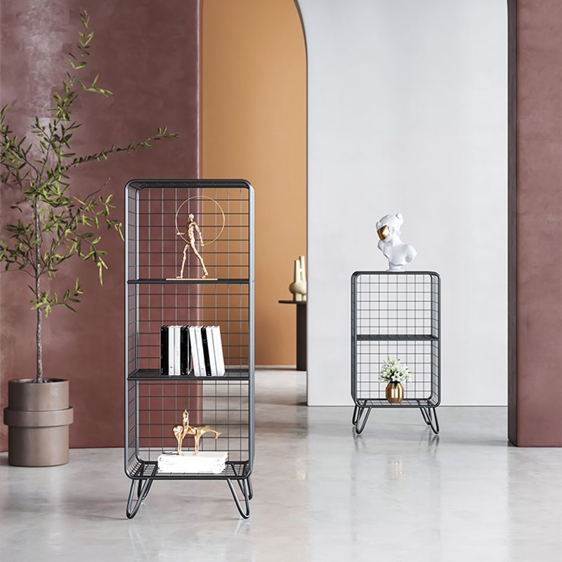 11.81" W Glam Antique Finish Shelf Bookcase Metal Book Shelf with Rectangular Shelves Clearhalo 'Bookcases' 'furn' 'furn_bookcases' 'Furniture' 'Office Furniture' 1200x1200_4780d0c9-8945-42ff-b419-919110281848