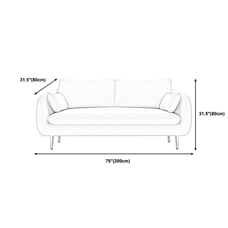 31.5"H Polyester Blend Tuxedo Arm Loose Back Sofa For Living Room Clearhalo 'furn' 'furn_sofas' 'Furniture' 'furniture_sofas' 'Living Room Furniture' 'Sofa' 'sofas' 1200x1200_478115da-6bab-4bb3-a02f-37a5e81df0bb
